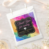 グラマリーレインボーアルコールインクアゲート誕生日 フェイバーバッグ (クリップ留めされた状態)