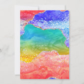 グラマリーレインボーアルコールインクアゲート誕生日 招待状 (裏面)