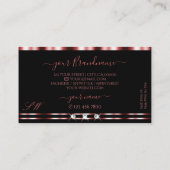 グラマリーレッドブラックダイヤきらめくモンドイニシャル 名刺 (裏面)