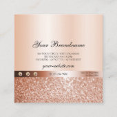 グラマリーロセゴルシメリーグリッタージュエリーモダン スクエア名刺 (裏面)