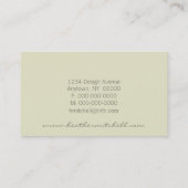 グラマローシックな名刺、アイボリー、グレー 名刺 (裏面)