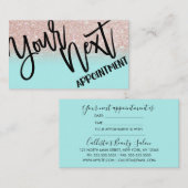 グラマローシックミントバラ金ゴールドモダングリッター 予約カード (正面/裏面)