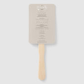 グラマローシャンパーニュグリッターラグジュアリー結婚式 プログラム ハンドファン (裏面)