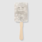 グラマローシャンパーニュグリッターラグジュアリー結婚式 プログラム ハンドファン (正面)