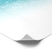 グラマロースパークリアクアブルーグリッターセクイングラデーション ポスター (角)