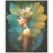 グラマロースフェアリー女性ファンタジーアート シール (正面)