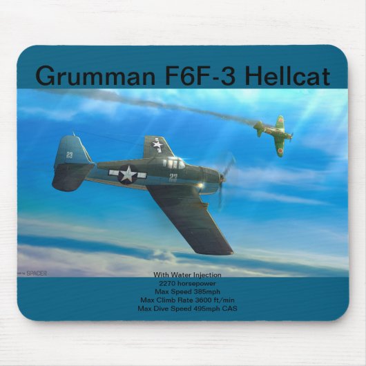 グラマン F6F-3 ヘルキャット マウスパッド (正面)