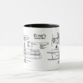 グラマンAG猫の穀物の塵払い"クライドのマグ" マグカップ (中央)