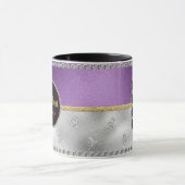 グラマーなグラムマパープル金ゴールド銀の名前 マグカップ (中央)