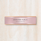 グラマーなバラ金ゴールドモダンテンプレート サインプレート (正面)