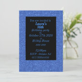 グラマーなパーソナライズされたバースデーパーティ招待状 招待状 (スタンド正面)