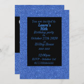 グラマーなパーソナライズされたバースデーパーティ招待状 招待状 (正面/裏面)