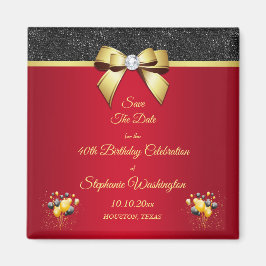 グラマーなロマンチックエレガンス誕生日セーブザデート マグネット