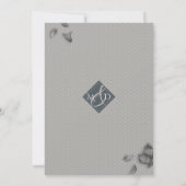 グラマーな白と桃のフローラ豆 招待状 (裏面)