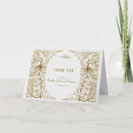 グラマーな白金ゴールドアールデコパックありがとう サンキューカード