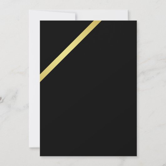 グラマーな金ゴールド紙吹雪と宝石弓30歳誕生日 招待状 (裏面)