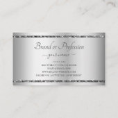 グラマーな銀効果発光グリッター星 名刺 (裏面)