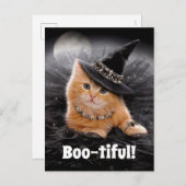 グラマーな魔女子猫 インビテーションポストカード (正面/裏面)