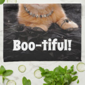 グラマーな魔女子猫 キッチンタオル (折り畳み)