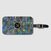 グラマーアクアタイルカスタムモノグラム ラゲッジタグ (正面横)