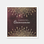 グラマーアールデコブルゴーニュヴィンテージキンセアニェラ スタンダードカクテルナプキン (正面)