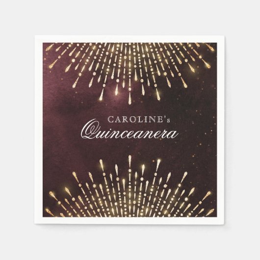 グラマーアールデコブルゴーニュヴィンテージキンセアニェラ スタンダードカクテルナプキン (正面)