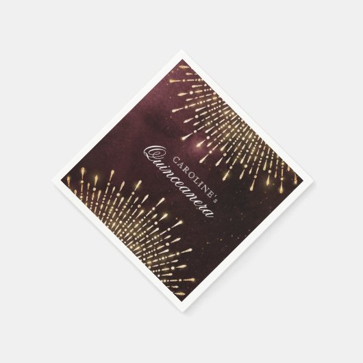 グラマーアールデコブルゴーニュヴィンテージキンセアニェラ スタンダードカクテルナプキン (角)