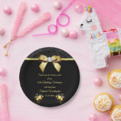 グラマーエレガンス誕生日 ペーパープレート (パーティー)