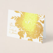 グラマーエレガントゴールドフォイルバラフローラ結婚ズ 箔カード (正面)