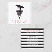 グラマーエレガントスモダンスタイリスト スクエア名刺 (正面/裏面)