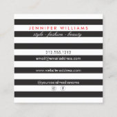 グラマーエレガントスモダンスタイリスト スクエア名刺 (裏面)