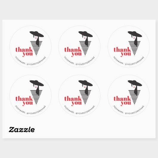 グラマーエレガントスモダンスタイリストPoshmarkありがとう ラウンドシール (シート)