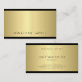 グラマーエレガントデザインモダン金ゴールドラグジュアリートレンディー 名刺 (正面/裏面)