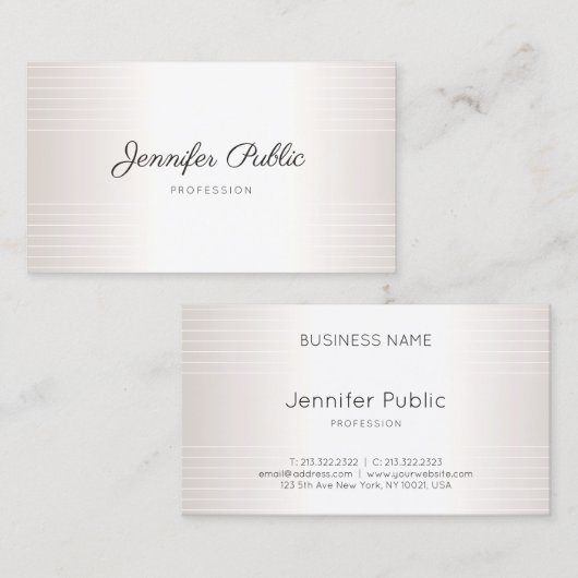 グラマーエレガントモダンテンプレート 名刺 (正面/裏面)