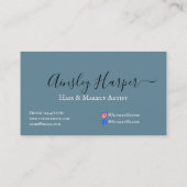 グラマーガーリーシルバーグリッター大理石グラデーション 名刺 (裏面)