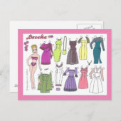 グラマーガールブルック紙ドール葉書 ポストカード (正面/裏面)