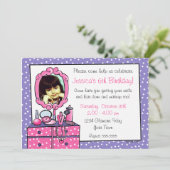 グラマーガール誕生日フォトパーティの招待状 招待状 (スタンド正面)