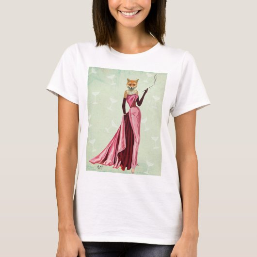グラマーキツネインピンク2 Tシャツ (正面)