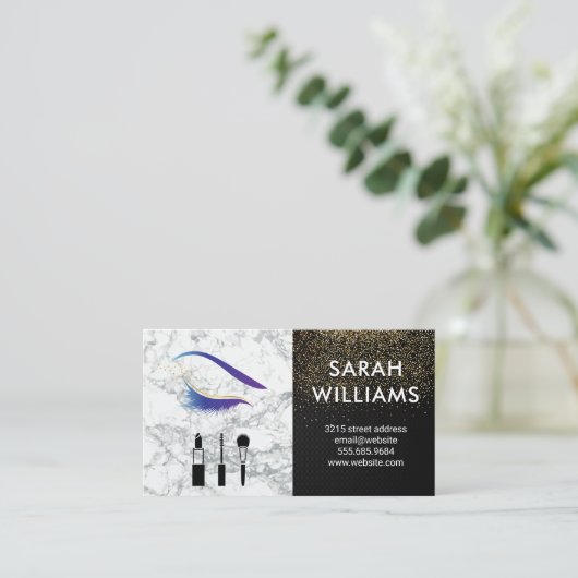 グラマーグリッターアイラッシュ美しい 名刺 (スタンド正面)