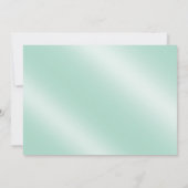 グラマーグリッターラックス結婚《写真》ぼけ味 | ミント 招待状 (裏面)