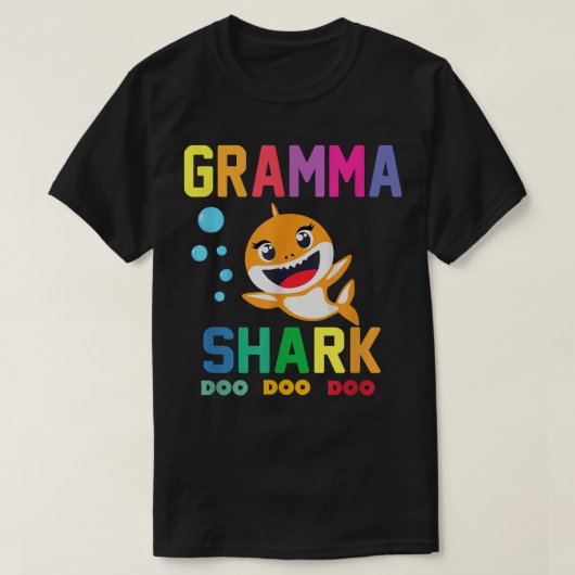 グラマーシャークGrammaシャーク恋人ファミリーマザーズDa Tシャツ (デザイン正面)
