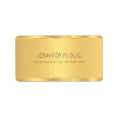 グラマースタイリッシュ金ゴールドエレガントテンプレート出荷 ラベル (正面)