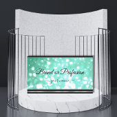 グラマーティール（緑がかった色）グリッターブラックシルバ縁どー 名刺