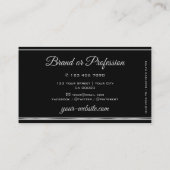 グラマーティール（緑がかった色）グリッターブラックシルバ縁どー 名刺 (裏面)