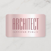 グラマーテンプレートラグジュアリーアーキテクトバラ金ゴールド 名刺 (正面)