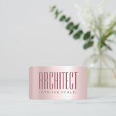 グラマーテンプレートラグジュアリーアーキテクトバラ金ゴールド 名刺 (スタンド正面)