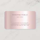 グラマーテンプレートラグジュアリーアーキテクトバラ金ゴールド 名刺 (裏面)