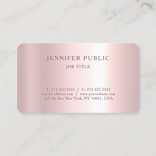 グラマーテンプレートラグジュアリーアーキテクトバラ金ゴールド 名刺 (裏面)