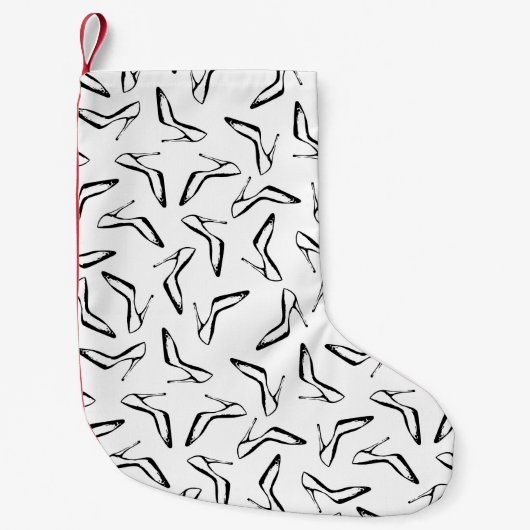 グラマーハイヒール手書き スモールクリスマスストッキング (正面)