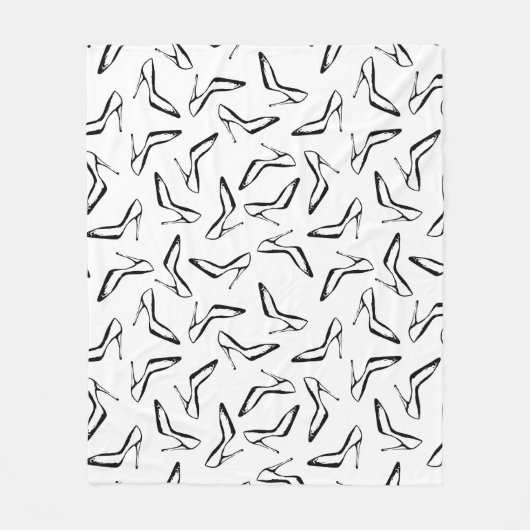 グラマーハイヒール手書き フリースブランケット (正面)